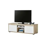 Paidi Fionn TV-Lowboard 126,9x39,3x42,6 cm Weiß/Eiche Holzwerkstoff