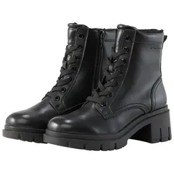 TOM TAILOR Damen Stiefeletten mit Block-Absatz, schwarz, Uni, Gr. 38