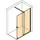 Hüppe Xtensa pure Gleittür mit festem Segment 140 x 200 cm Anti-Plaque XT0205069322