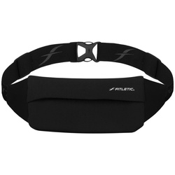 Fitletic Laufgürtel Laufgürtel „Zipless“ für Handy, Sportgürtel, Fitnessgürtel Premium Laufausrüstung schwarz