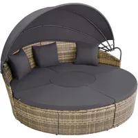 Rattan Sonneninsel Santorin widerstandsfähig UV-beständig - Naturbelassen