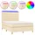 vidaXL Boxspringbett mit Matratze & LED Creme 140x200 cm Stoff