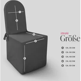 BestLivings Stuhlhusse Schwarz 45 x 96 cm