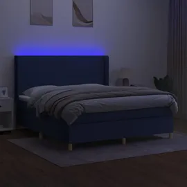 vidaXL Boxspringbett 180 x 200 cm Blau