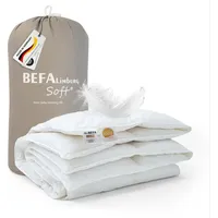 BEFA SOFT Daunendecke Ganzjahr 135x200 cm | Federbettdecke 90% Federn & 10% Daunen atmungsaktiv pflegeleicht für Allergiker (NOMITE) Tierwohl