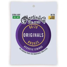 Martin Acoustic Bronze Originals, 80/20 Bronze, Extra Light 10-47 (M170)