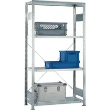 Meta Steckregal H2000xB1000xT500mm 4 Böden Trgf.150kg/p.Boden Feldl.900kg