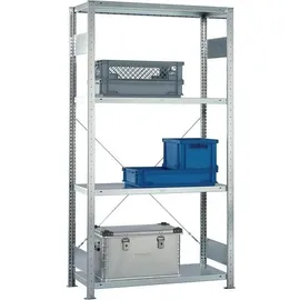 Meta Steckregal H2000xB1000xT500mm 4 Böden Trgf.150kg/p.Boden Feldl.900kg