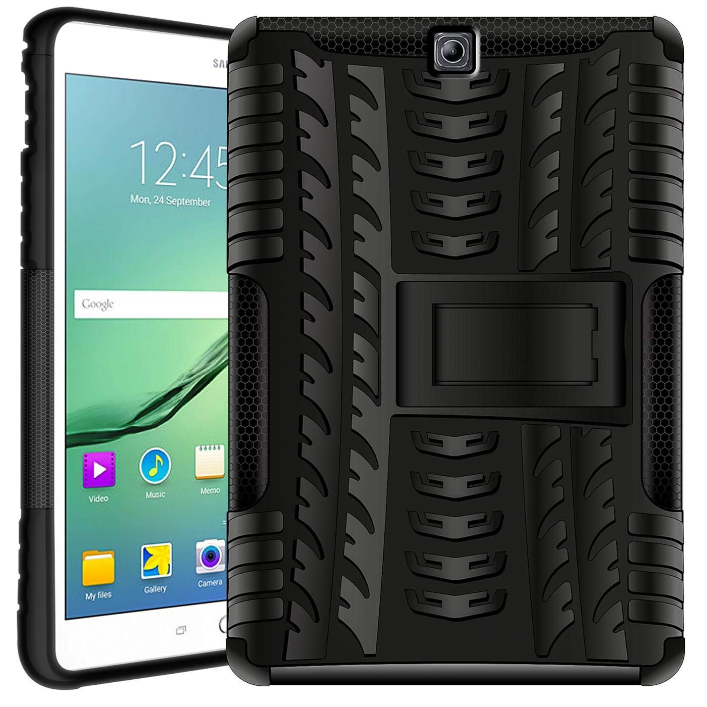 CoolGadget Samsung Galaxy Tab S2 9.7 Hybrid Outdoor Hülle – Stoßfestes Panzer Case mit Ständer, Strapazierfähige TPU & PC Schale