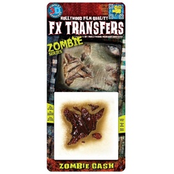Tinsley Kostüm Zombie Wunde 3D FX Transfers, Oscarprämierte Spezialeffekte für Euer Halloween Make-up gelb