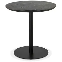 Kadima Design Esstisch, Ø 60 cm, Holz & Metall, Rund, Bodenschutz. Schwarz