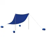 vidaXL Strand-Schattenzelt mit Sandsäcken Blau 214x236 cm