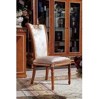 JVmoebel Stuhl, Esszimmer E62 Designer Holz Stuhl Garnitur Antik Stil Barock Rokoko braun