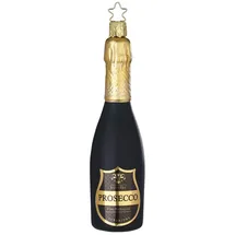 Inges Glas Inge-glas Christbaumschmuck Prosecco Flasche Glas 14 cm schwarz