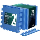 CLP Bodenschutzmatten 30x30 cm blau/24er-Set
