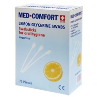Med-Comfort Lemon-Glycerine Sticks Mundpflegestäbchen Mundhygiene Mundreinigung, 25x3 Stück, 150mm