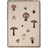 Ferm Living - Forest Embroidered Kinderdecke 120 x 170 cm,