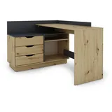 byLIVING Schreibtisch Belfast (Artisan Eiche / Anthrazit)