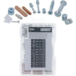 124-teiliges Möbelschrauben-Set – ideal für Möbelbau oder Umzugsarbeiten