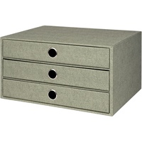 RÖSSLER 1524452673 - S.O.H.O. 3er Schubladenbox für DIN A4, mit Griffloch, Special Line Sage, 343 x 250 x 185 mm, 1 Stück