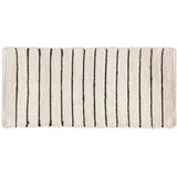 5five simply smart 5five - gestreifter mikrofaser-teppich 50x120cm weiß