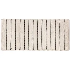 5five simply smart 5five - gestreifter mikrofaser-teppich 50x120cm weiß