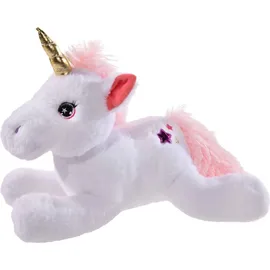 HEUNEC Einhorn liegend 30 cm Rosa/Weiß