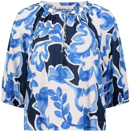 Betty & Co Schlupfbluse mit Print Blau/Weiß 36