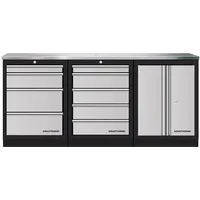 Kraftwerk Werkstattschrank Edelstahl 45,80 cm/91 cm weiß