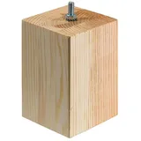 Hettich Möbelfuß Brema  (L x B x H: 9 x 9 x 15 cm, Traglast: 50 kg, Holz)