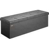 DEUBA Sitzbank Polsterbank Schwarz 115 x 40 x 40 cm