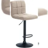 CLP Barhocker Calma Stoff Creme Schwarz