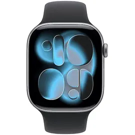 Apple Watch Series 11 GPS + Cellular 46mm Space Grey Aluminium Sport Band black M/L