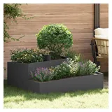 vidaXL Gartenblumentopf 100 x 100 x 50 cm Schwarz