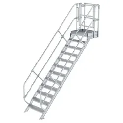 Treppen-Modul Aluminium geriffelt 12 Stufen