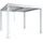 Mendler Pergola MCW-L46 Weiß 11 cm Alu-Gestell 3 x 3 m