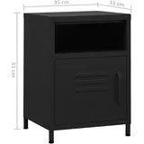 vidaXL Nachtschrank 35 x 35 x 51 cm Schwarz