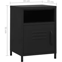 vidaXL Nachtschrank 35 x 35 x 51 cm Schwarz