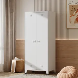 [en.casa] Kleiderschrank Hankasalmi 90 x 180 x 40 cm Weiß