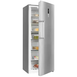 Exquisit Gefrierschrank GS380-NF-H-050D inoxlook | No Frost | Nutzinhalt: 380 L | Temperaturregelung | Alarm