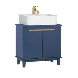 SoBuy Waschbeckenunterschrank 60 x 59 x 30 cm Blau