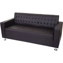 Mendler 3-1-1 Sofagarnitur Kunda, Couch Loungesofa Kunstleder, Metall-Füße ~ coffee