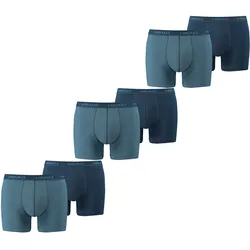 HEAD Herren Boxershort Basic Boxer Unterwäsche Baumwolle - 4er 6er 8er Multipack in S 6X Blau Heaven 6er Pack