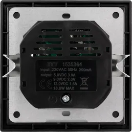 McPower Schuko-Steckdose 1x USB-C 18 W Schwarz 1 St.