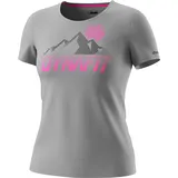 Dynafit Transalper Graphic Kurzarm Tee Damen grau M 2022 Laufshirts