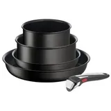 Tefal Pfannen-Set Topf-/Pfannenset, Ingenio Unlimited On 5-teiliges L3959543, Aluminium, Induktion schwarz