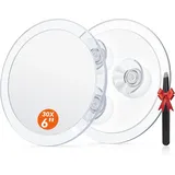 Runder Vergrößerungsspiegel Mit 30-facher Vergrößerung, 3 Saugnäpfen, Tragbarer Taschenkosmetikspiegel Mit Pinzette Zum Schminken, Zur Haarentfernung Und Zur Mitesserentfernung (15 Cm)