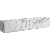 Wohnling WL6.864 Lowboard 160 cm Marmor-Optik Weiß Metall/MDF