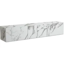 Wohnling WL6.864 Lowboard 160 cm Marmor-Optik Weiß Metall/MDF