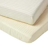 Homescapes Damast-Spannbettlaken, Creme, Rechteckig, 70x140 cm, Oeko-Tex®, Schlafen, Babybett-Ausstattung, Spannbettlaken Kinderbett